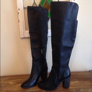 Vince Camuto Black Leather Boots